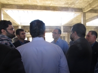 بازدید معاونت توسعه وزارت بهداشت و هیئت همراه از ساختمان درحال احداث دانشکده پرستاری و مامایی شهرستان قاینات